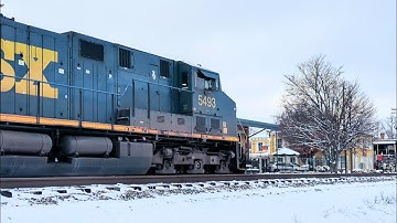 Northbound CSX mixed manifest on track one 