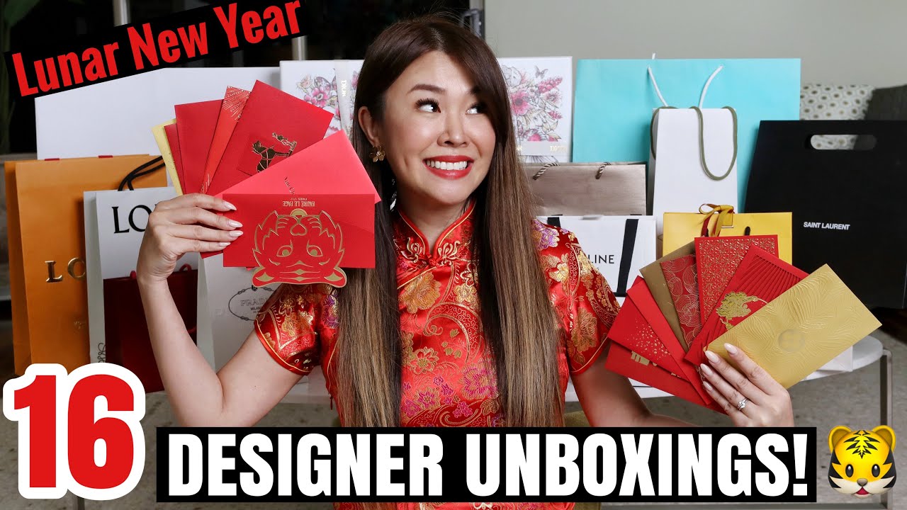 LUNAR NEW YEAR RED PACKET + YSL GIVEAWAY 2022 🧧16 DESIGNER UNBOXINGS ft. LV, DIOR, HERMES  (CLOSED)