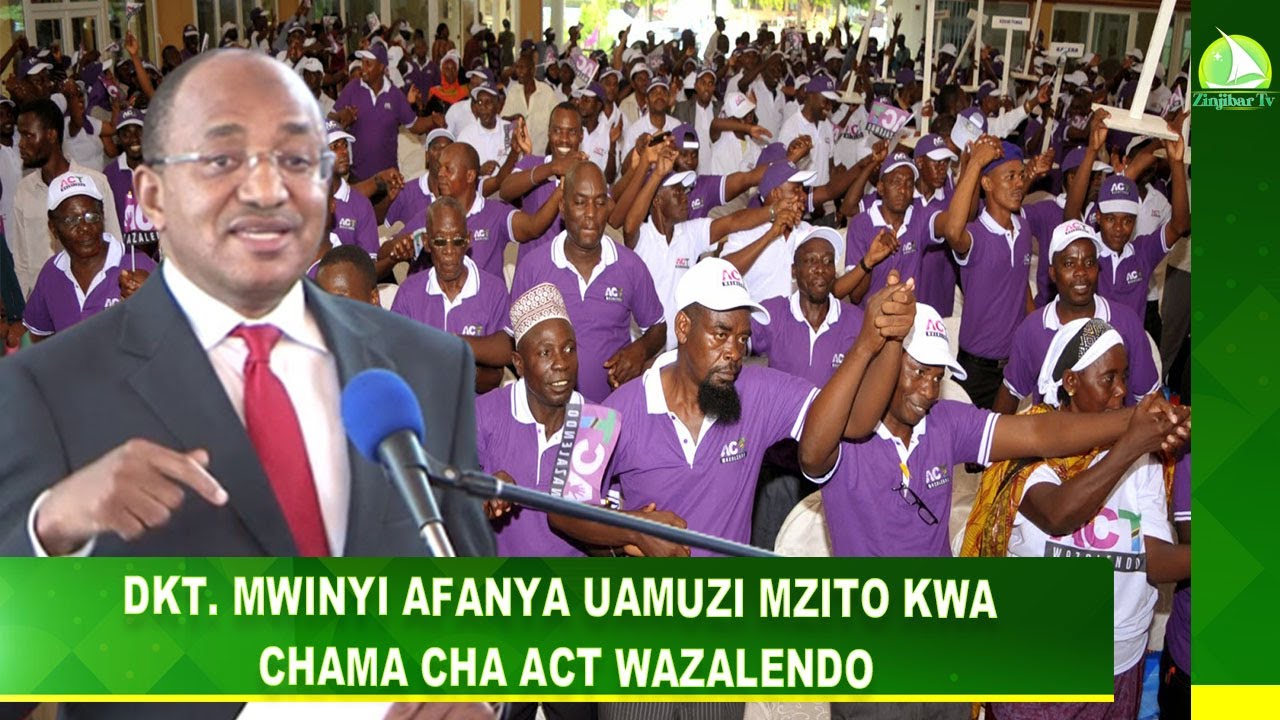 DKT. MWINYI AFANYA UAMUZI MZITO KWA CHAMA CHA ACT WAZALENDO