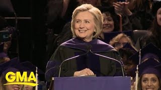 Hillary Clinton gives inspiring commencement speech at Hunter College | GMA Digital