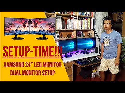 SET UP TIME: Dual Monitor Setup Samsung 24 Inch LED Monitor