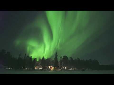 Northern lights dance over Finnish Lapland