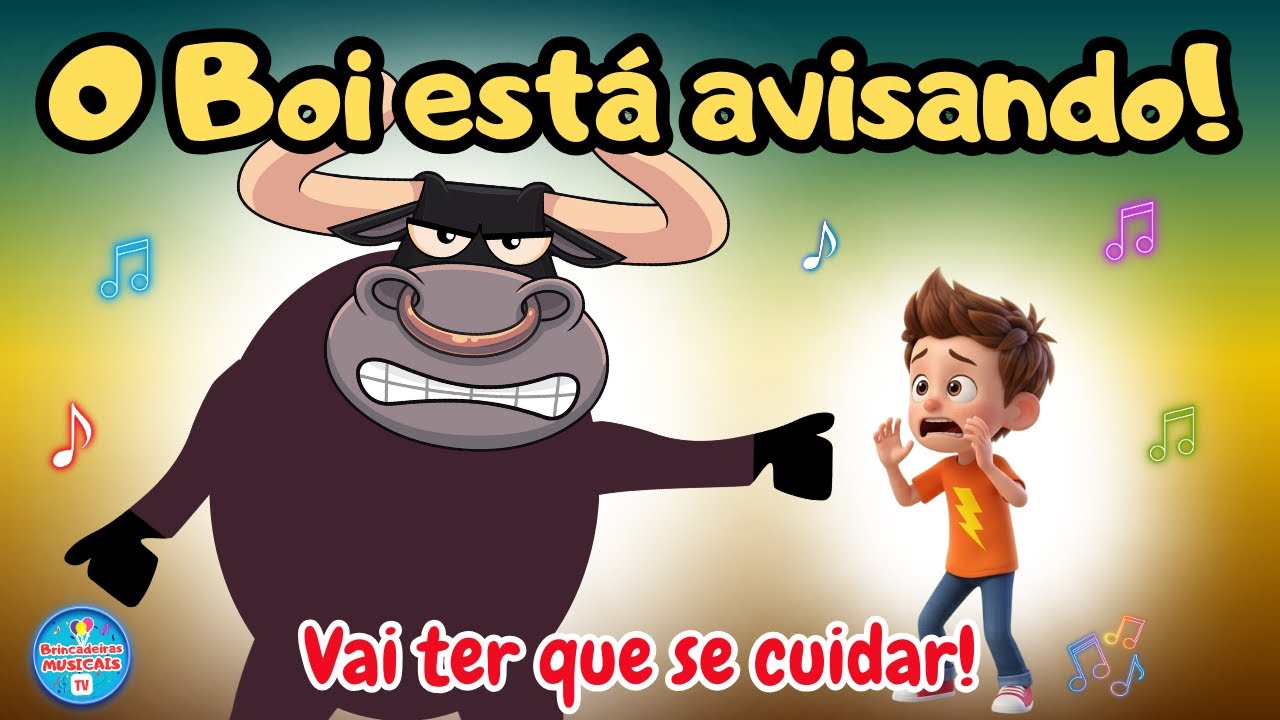 O Boi da Cara Preta está avisando… Vai ter que se cuidar! 😱 (Música Infantil Engraçada)