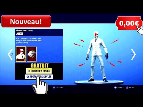 COMMENT AVOIR LE SKIN JOKER SUR FORTNITE G? - YouTube