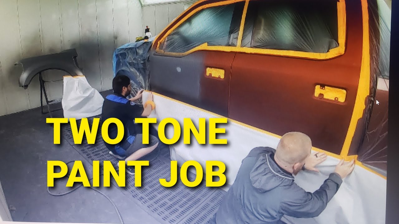 CAR PAINTING HOW TO PAINT A TWO TONE PAINT JOB ON VEHICLE'S YouTube