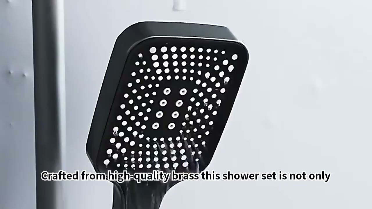 Modern bathroom intelligent digital display rain shower with multifunctional large top spray faucet