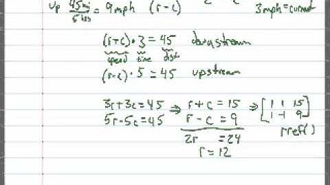 Systems of Equations -- Distance=Rate*Time
