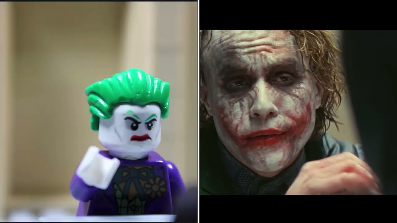 Lego The Dark Knight - Interrogation Scene side-by-side