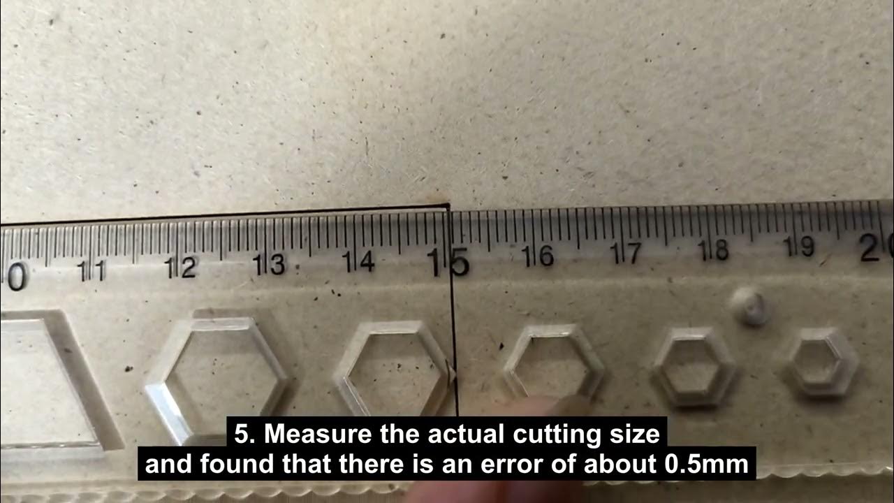 RDworks software set laser cutting size and the actual cutting size