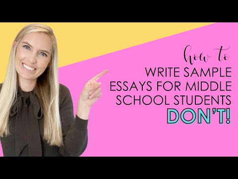 How to Write Sample Essays for Middle School Students- Don't! — Writing video cover