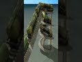 Massive Train Crossing Through Diamond Bumpy Railroad 💥🤯 BeamNG.Drive Train simulator 3D #shorts