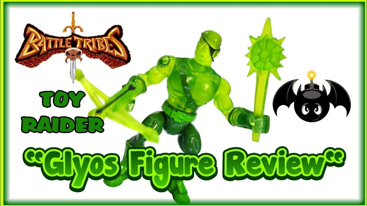 Battle Tribes X Toy Raider Crystal Archer glyos figure review. YouTube