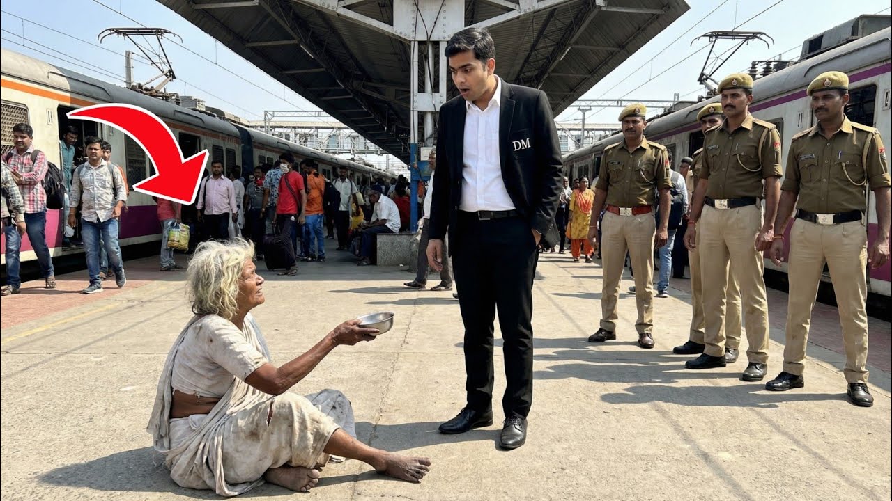 बेटा 3 साल बाद DM. बनकर लौटा तो देखा बूढी माँ रेलवे स्टेशन पर भीख मांग रही है — फिर आगे जो हुआ...
