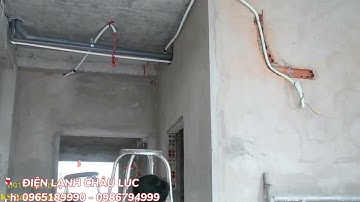 Đi ống đồng âm tường cho điều hoà