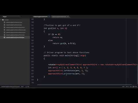 Program for array rotation Approach 3