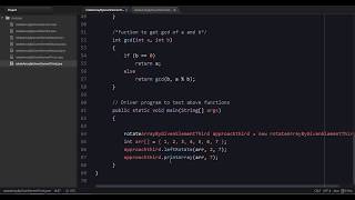 Program for array rotation Approach 3