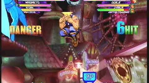 MvC2: Guile Air Flash Kick to Crossfire Assault 75% Combo by Tenderloin