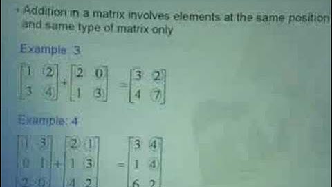 Video on Chapter 2 - Matrix - Part 2a