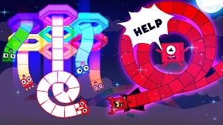 The Rings Of Unity - Can Numerblock Snake Rescue Numberblock 1 In The Hardest Maze ?