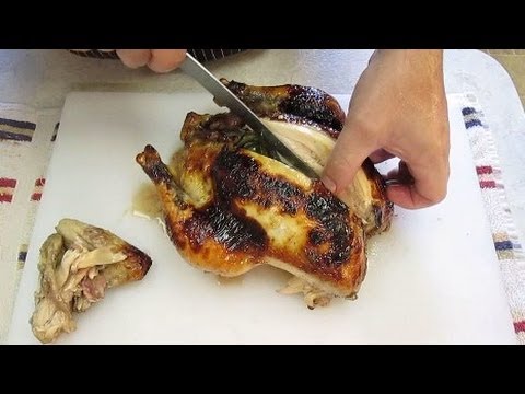 How to Carve a Whole Chicken - Breasts, Wings, Legs & Thighs - PoorMansGourmet - YouTube