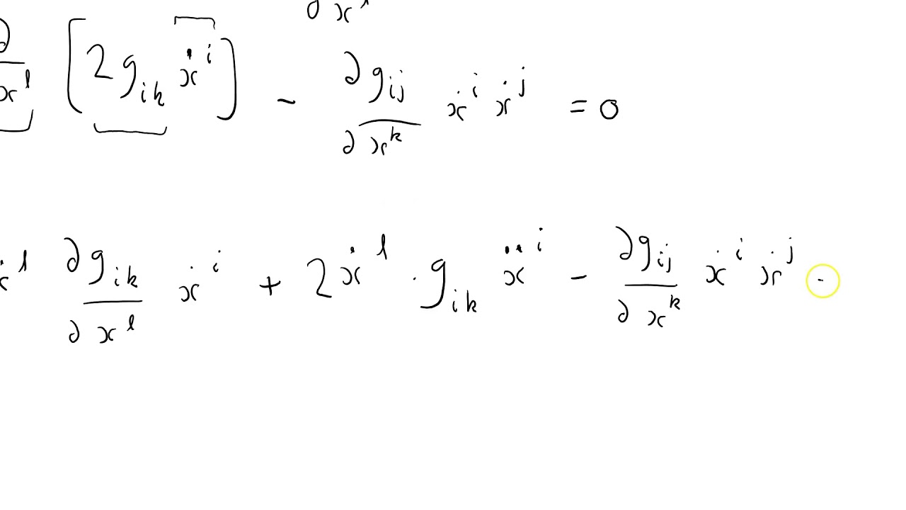 GRSS 051 geodesic using calculus of variations part two - YouTube