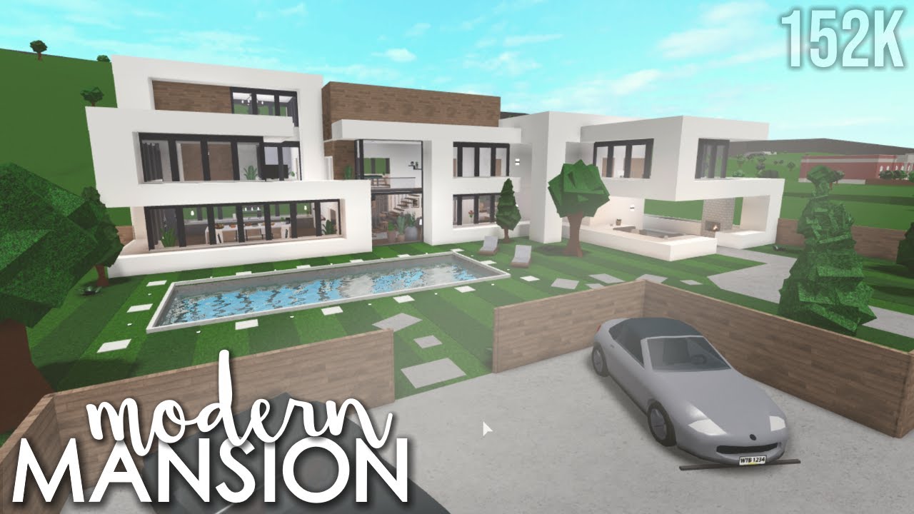 Bloxburg Modern Mansion No Large Plot House Build Youtube Welcome to bloxburg's house building system allows players to place walls, furniture, vehicles, windows, and more on the players' plot so that the players' can by default, players can only build on the first floor. bloxburg modern mansion no large plot house build