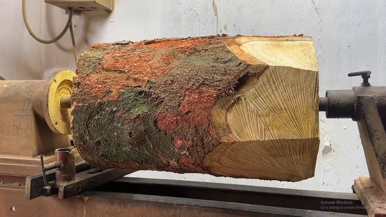 Great Wood Craft Ideas || Turn a Piece of Wood into a Flower Vase - YouTube