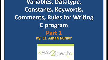 5  Variables, Constants, Keywords, Identifiers, Data Types   Part 2