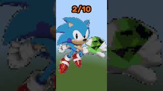 WHICH MINECRAFT SONIC PIXEL ART IS THE BEST !!? #shorts