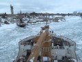 USCGC Mackinaw Backing into Port