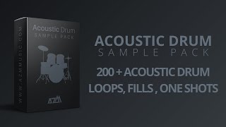 Acoustic Drum Sample Pack | 200 Drum Loops, Fills, Hi-Hats Loops, Percussion Loops & One Shots Acoustic Drum Sample Pack | 200 Drum Loops, Fills, Hi-Hats Loops, Percussion Loops & One Shots