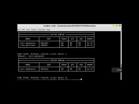 Membuat program data mahasiswa dengan Python - Mudah di pahami