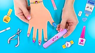 IDEIAS DIVERTIDAS 💅 Brincando com Papel, Fazendo Unhas e Cortando Cabelos de Boneca ✂️