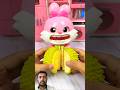 satisfying with unboxing miniature cute pink rabbit set toys, eating durian | asmr videos #asmr