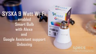 SYSKA 9 Watt Wifi enabled Smart Bulb  with Alexa  and Google Assistant support