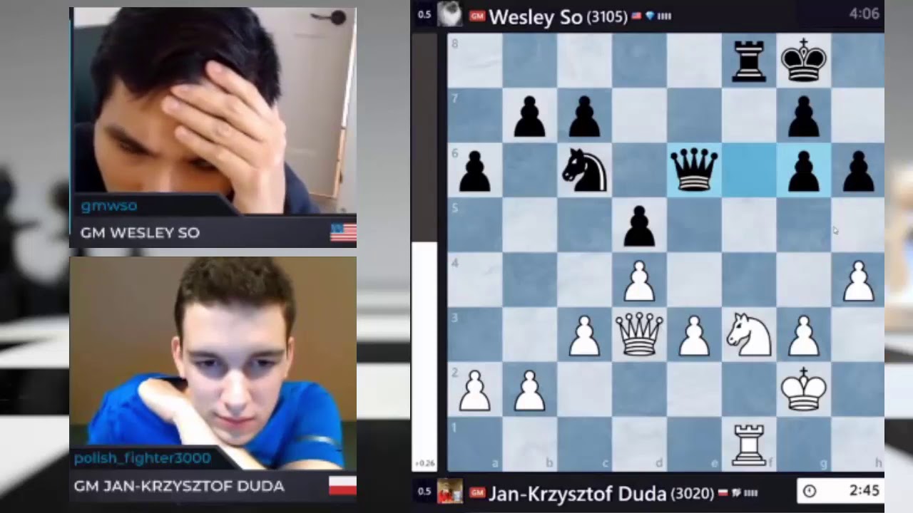 AMAZING ENDGAME!! Jan Krzysztof Duda vs Wesley So || Blitz Chess 2020