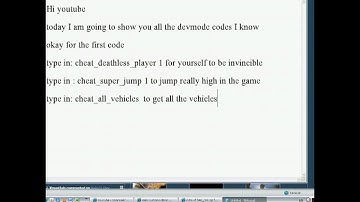 Codes for Dev mode in HaloCE