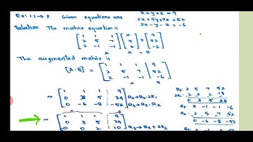 Solving the system of non homogeneous linear equations by rank method (part 1)