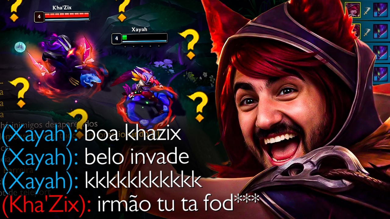 KHAZIX ME JUROU DE M0RT3 DEPOIS DE ME INVADIR DE XAYAH JG KKKKKKKK (2 jogos)