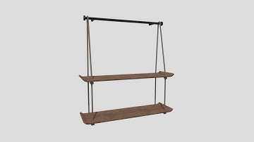 Wall Shelf 5 - low poly PBR 3d model
