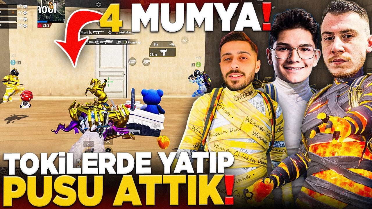 SASUKE VE JEZZY İLE 4 MUMYA VİCTOR PUSUSU YAPTIK ! | PUBG MOBİLE