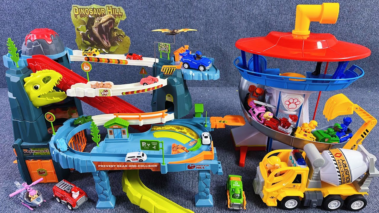 13 Minutes Satisfying with Unboxing | Dinosaur Mountain Road and Paw Patrol Toys ASMR | Review Toys