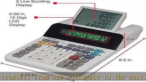 Sharp El-1501 Compact Cordless Paperless Large 12-Digit Display Desktop Printing Calculator That Ut