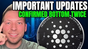 CARDANO ADA - IMPORTANT UPDATES!! TWICE THIS CONFIRMED MARKET BOTTOM!