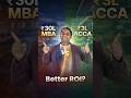₹3L ACCA vs ₹30L MBA - Best ROI? | ACCA | ACCA with Fintelligents