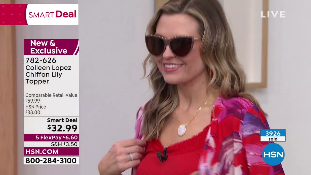 Colleen Lopez Chiffon Lily Topper