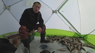 Рыбалка на окуня на озере Арахлей в марте.