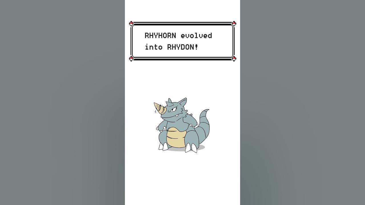 Rhyhorn evolves into Rhyperior Pokemon Evolution Animation shorts