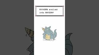 Rhyhorn evolves into Rhyperior - Pokemon Evolution Animation #shorts