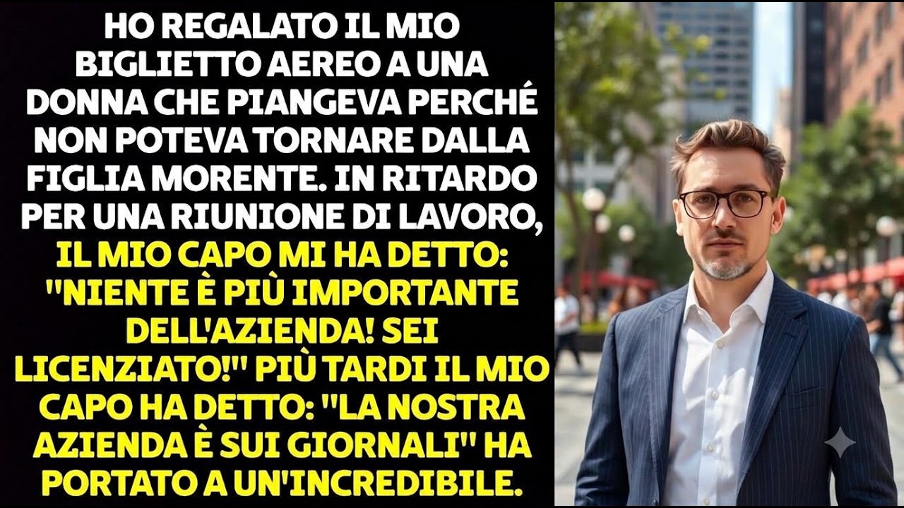 Erano le sei di mattina e stavo per imbarcarmi sul volo più importante della mia carriera, quando ho visto quella donna seduta in un angolo, con le lacrime che le rigavano il viso e il telefono...